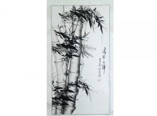 Pictura chinezeasca – Bambus alb/negru (cod B70-4)