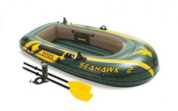 Set barca gonflabila pneumatica Intex 68347NP Seahawk 2, pentru 2 persoane, 236 x 114 x 41 cm + va