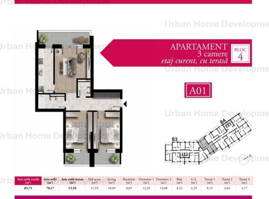 Pacii Apartament 3 camere – direct dezvoltator, Metrou Pacii