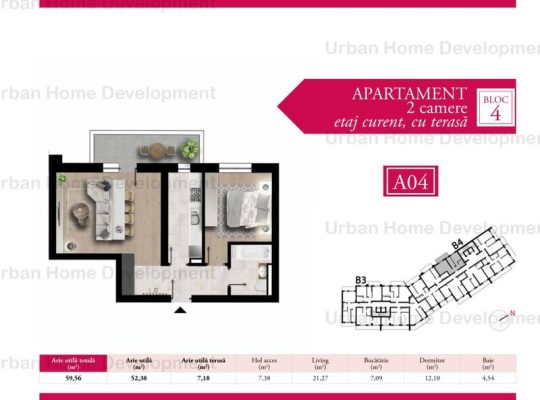 Metrou Pacii, apartament cu 2 camere decomandat complex Maniu 141