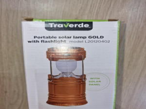 Lampa portabila cu lanterna si incarcare solaraa