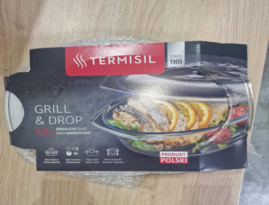 Vas de gatit termorezistent cu sistem “grill and drop