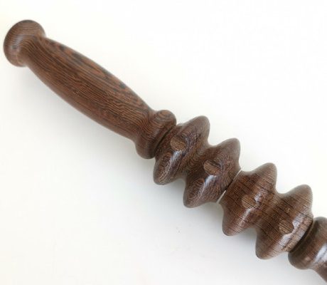 Roller din lemn wenge, pentru masaj cu 2 role duble, 4 discuri zimtate R213S