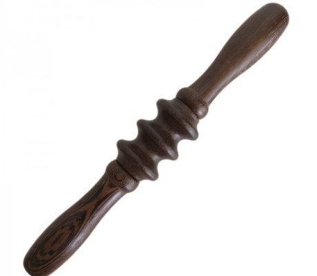 Roller din lemn wenge, pentru masaj cu 1 rola tripla, 3 discuri (cod R 211S)